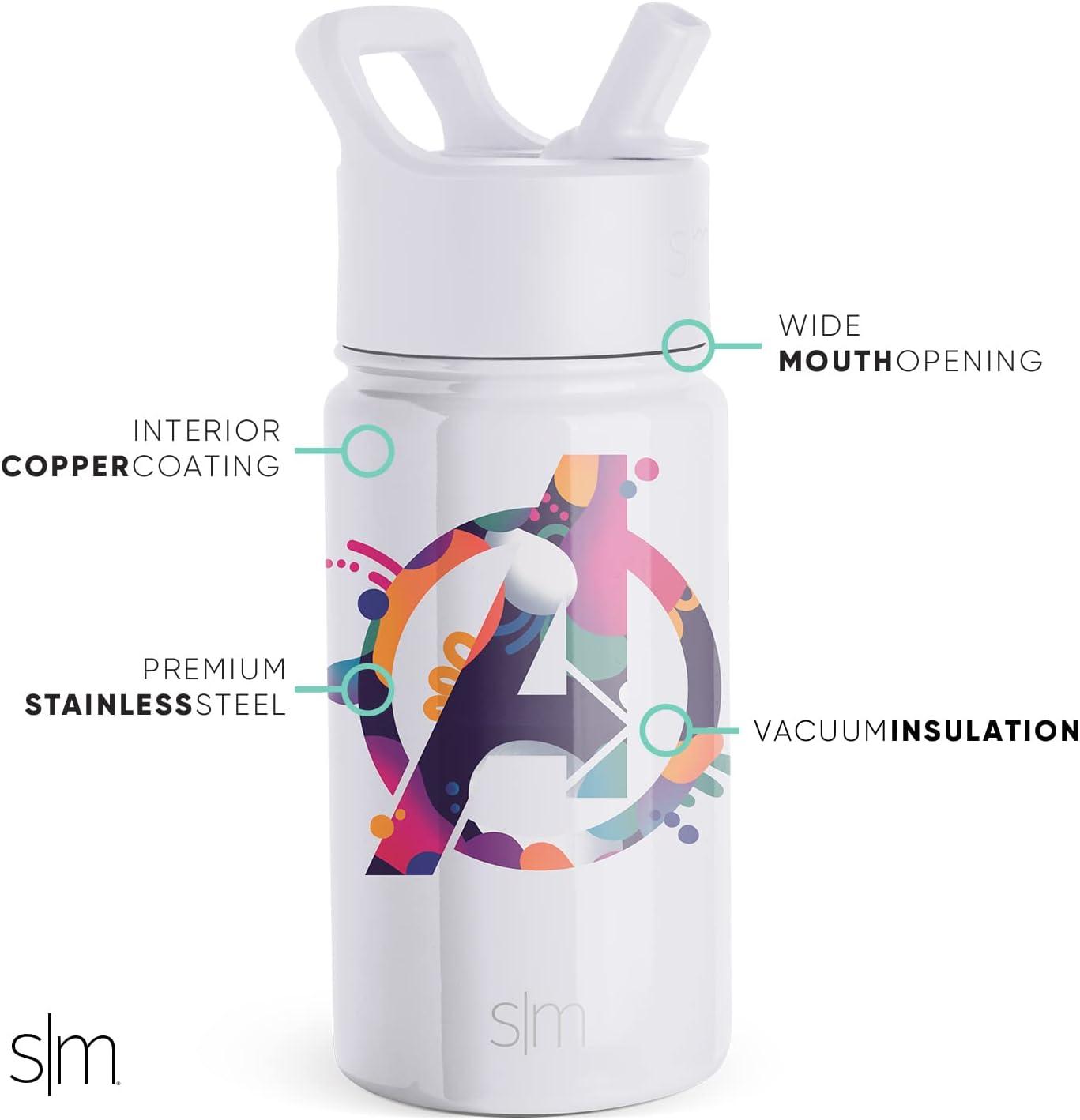 imageSimple Modern Kids Summit Water Bottle with Straw Lid  Star Wars R2D2 14oz Stainless Steel Cup Insulated Tumbler for Toddlers Boys School  R2D2MarvelAvengers Assemble
