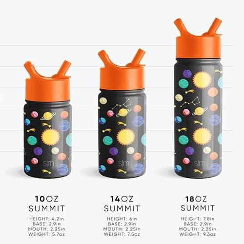 imageSimple Modern Kids Summit Water Bottle with Straw Lid  Star Wars R2D2 14oz Stainless Steel Cup Insulated Tumbler for Toddlers Boys School  R2D2MarvelCaptain America Shield