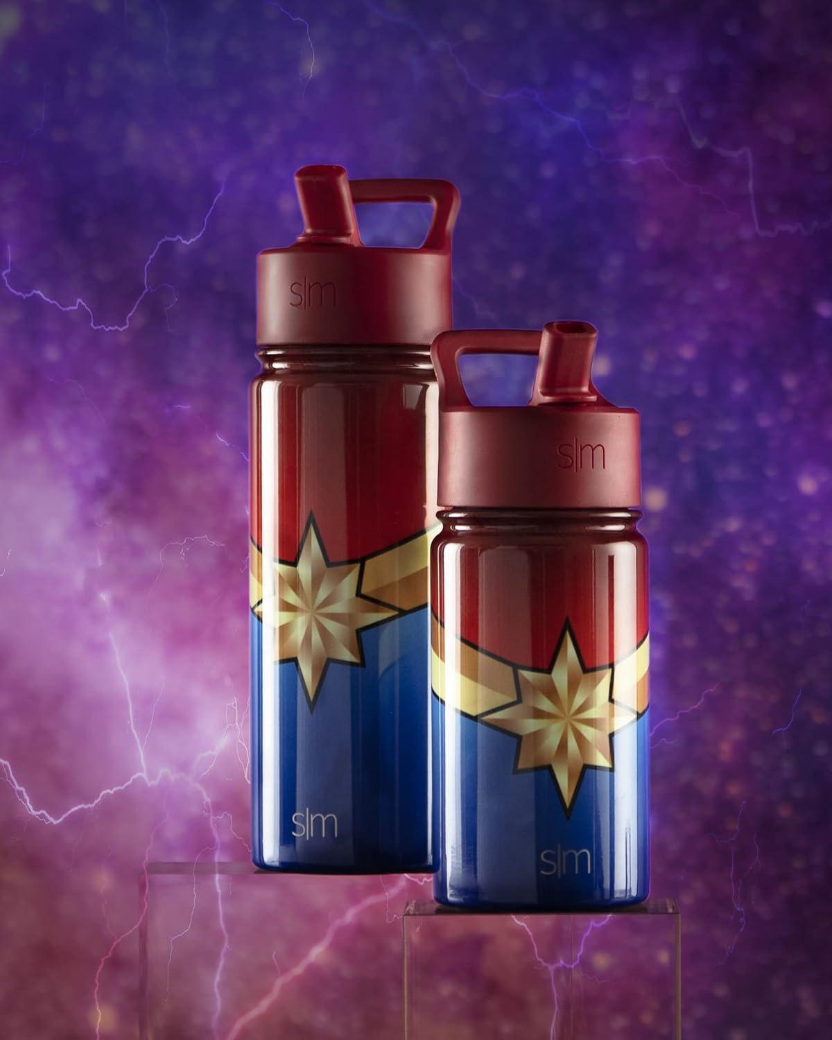imageSimple Modern Kids Summit Water Bottle with Straw Lid  Star Wars R2D2 14oz Stainless Steel Cup Insulated Tumbler for Toddlers Boys School  R2D2MarvelCaptain Marvel