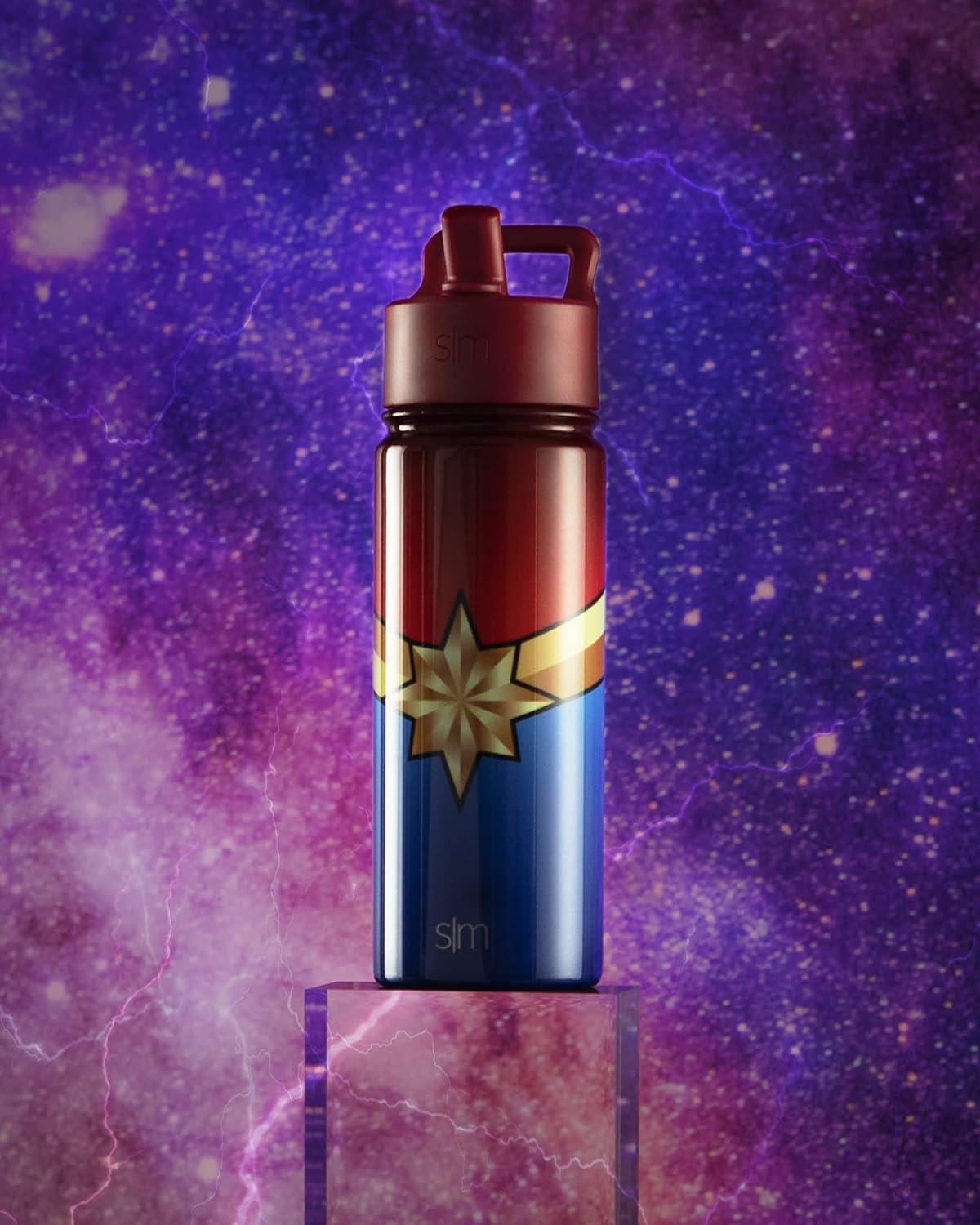 imageSimple Modern Kids Summit Water Bottle with Straw Lid  Star Wars R2D2 14oz Stainless Steel Cup Insulated Tumbler for Toddlers Boys School  R2D2MarvelCaptain Marvel