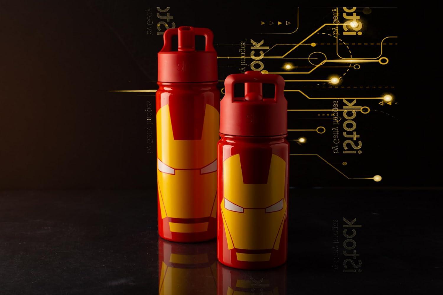 imageSimple Modern Kids Summit Water Bottle with Straw Lid  Star Wars R2D2 14oz Stainless Steel Cup Insulated Tumbler for Toddlers Boys School  R2D2MarvelIron Man Red Snapper