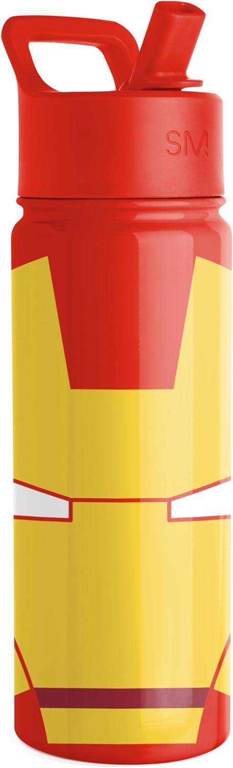 imageSimple Modern Kids Summit Water Bottle with Straw Lid  Star Wars R2D2 14oz Stainless Steel Cup Insulated Tumbler for Toddlers Boys School  R2D2MarvelIron Man Red Snapper
