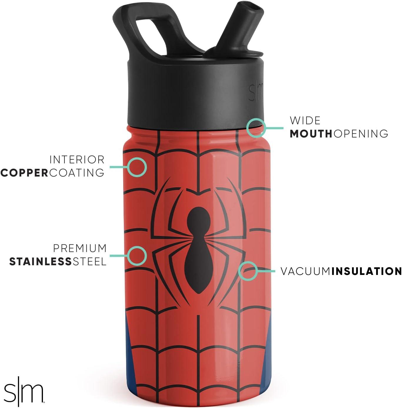 imageSimple Modern Kids Summit Water Bottle with Straw Lid  Star Wars R2D2 14oz Stainless Steel Cup Insulated Tumbler for Toddlers Boys School  R2D2MarvelSpider Armor