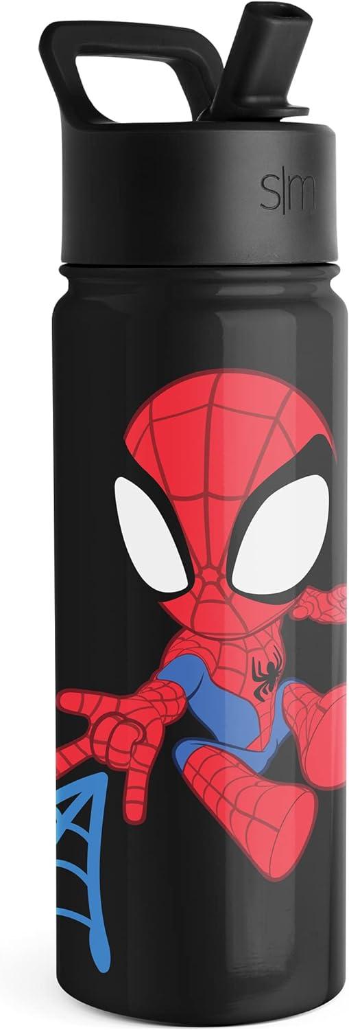 imageSimple Modern Kids Summit Water Bottle with Straw Lid  Star Wars R2D2 14oz Stainless Steel Cup Insulated Tumbler for Toddlers Boys School  R2D2MarvelSpidey Kid
