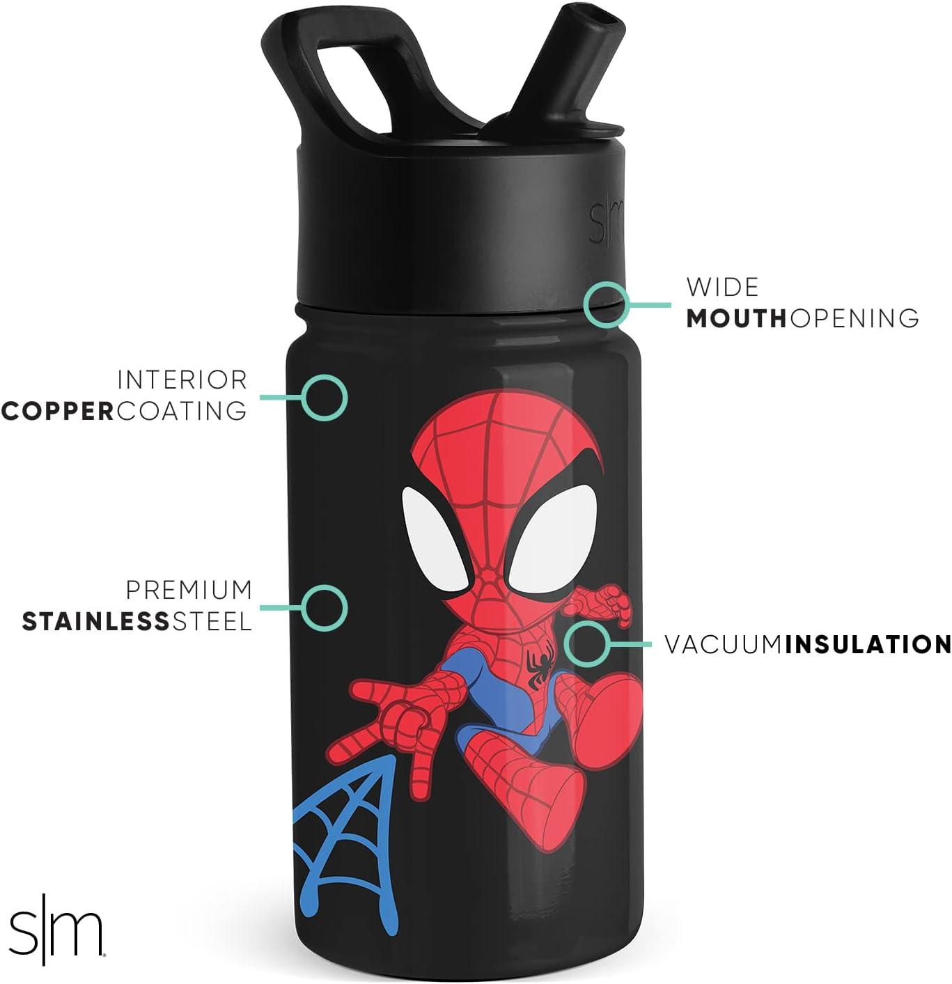 imageSimple Modern Kids Summit Water Bottle with Straw Lid  Star Wars R2D2 14oz Stainless Steel Cup Insulated Tumbler for Toddlers Boys School  R2D2MarvelSpidey Kid