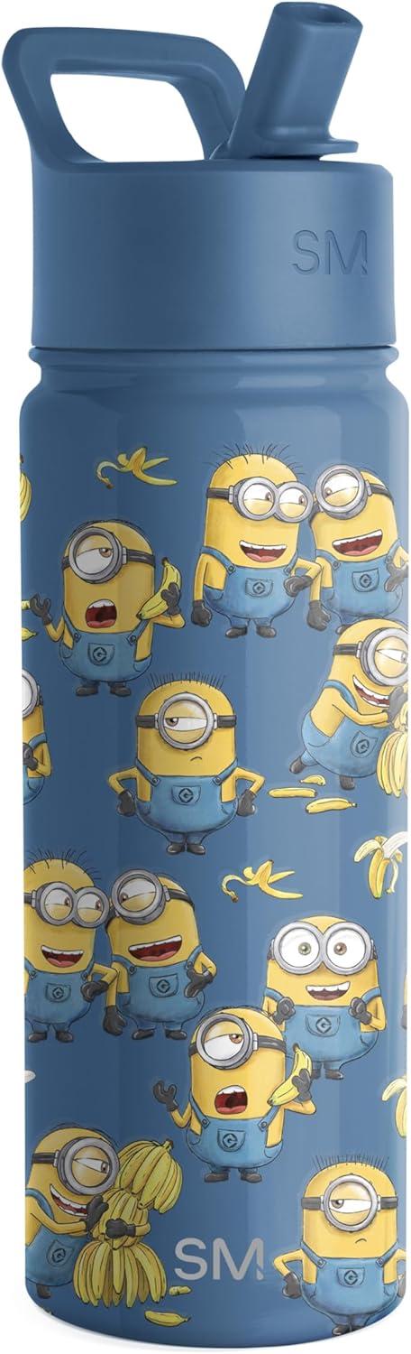 imageSimple Modern Kids Summit Water Bottle with Straw Lid  Star Wars R2D2 14oz Stainless Steel Cup Insulated Tumbler for Toddlers Boys School  R2D2Minions Unite