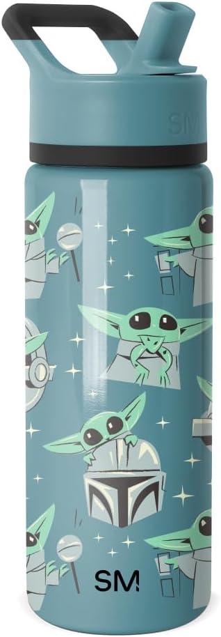 imageSimple Modern Kids Summit Water Bottle with Straw Lid  Star Wars R2D2 14oz Stainless Steel Cup Insulated Tumbler for Toddlers Boys School  R2D2Star Wars Grogu Doodle
