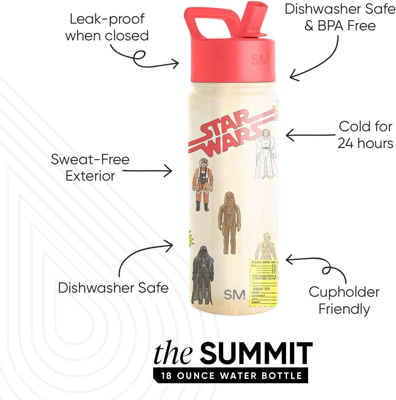 imageSimple Modern Kids Summit Water Bottle with Straw Lid  Star Wars R2D2 14oz Stainless Steel Cup Insulated Tumbler for Toddlers Boys School  R2D2Star WarsStar Wars Retro Vibe