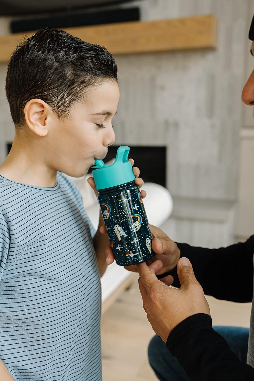 imageSimple Modern Kids Summit Water Bottle with Straw Lid  Star Wars R2D2 14oz Stainless Steel Cup Insulated Tumbler for Toddlers Boys School  R2D2Star WarsGrogu Force Strong
