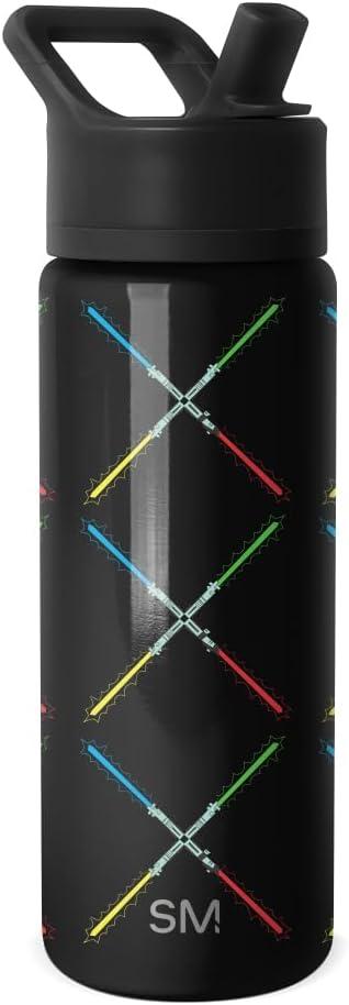 imageSimple Modern Kids Summit Water Bottle with Straw Lid  Star Wars R2D2 14oz Stainless Steel Cup Insulated Tumbler for Toddlers Boys School  R2D2Star Wars Saber Argyle
