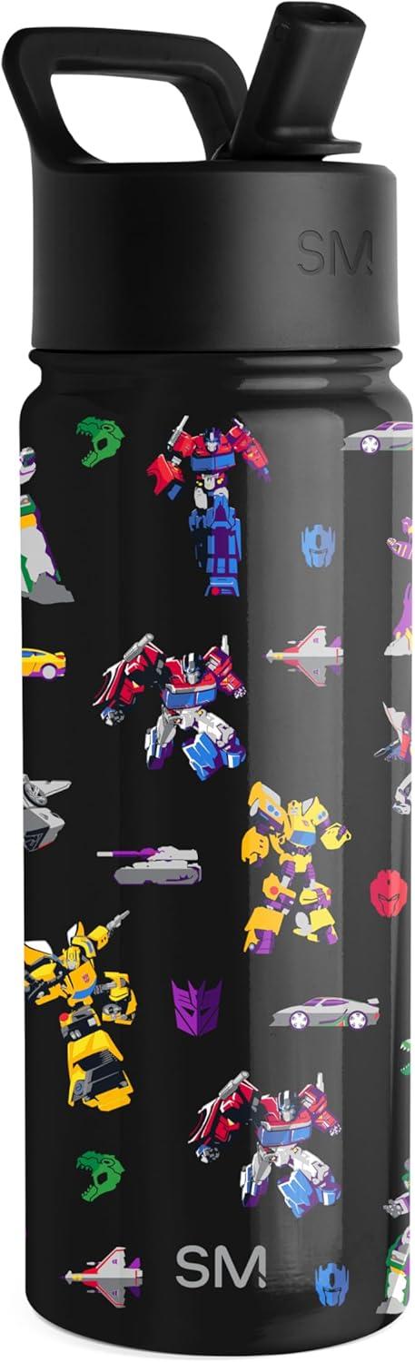 imageSimple Modern Kids Summit Water Bottle with Straw Lid  Star Wars R2D2 14oz Stainless Steel Cup Insulated Tumbler for Toddlers Boys School  R2D2Transformer Block Nation