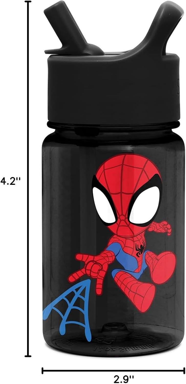 imageSimple Modern Star Wars The Mandalorian Baby Yoda Grogu Kids Water Bottle Plastic BPAFree Tritan Cup with Leak Proof Straw Lid  Durable for Toddlers Boys  Summit Collection  12ozMarvelSpidey Kid