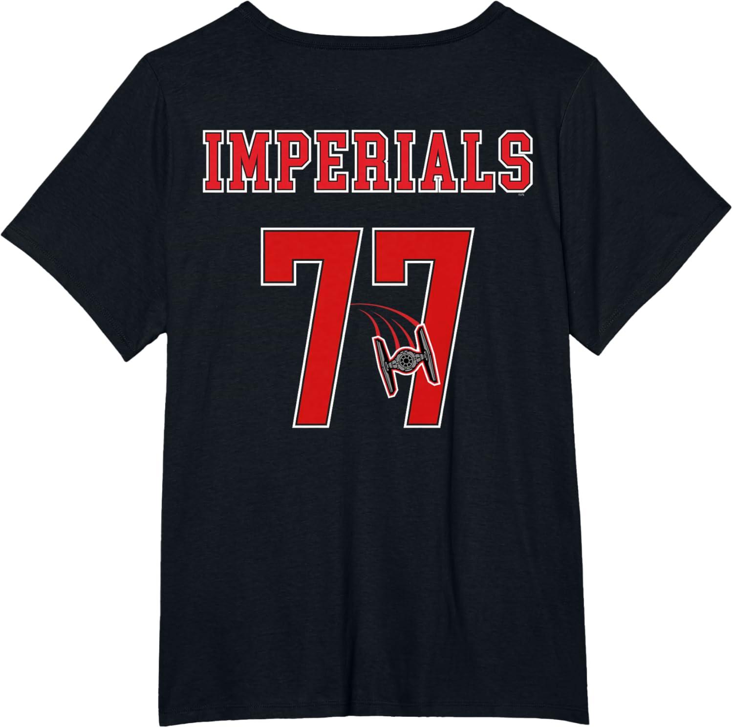 imageStar Wars Darth Vader Imperials 77 Collegiate Team 2Sided TShirtBlack