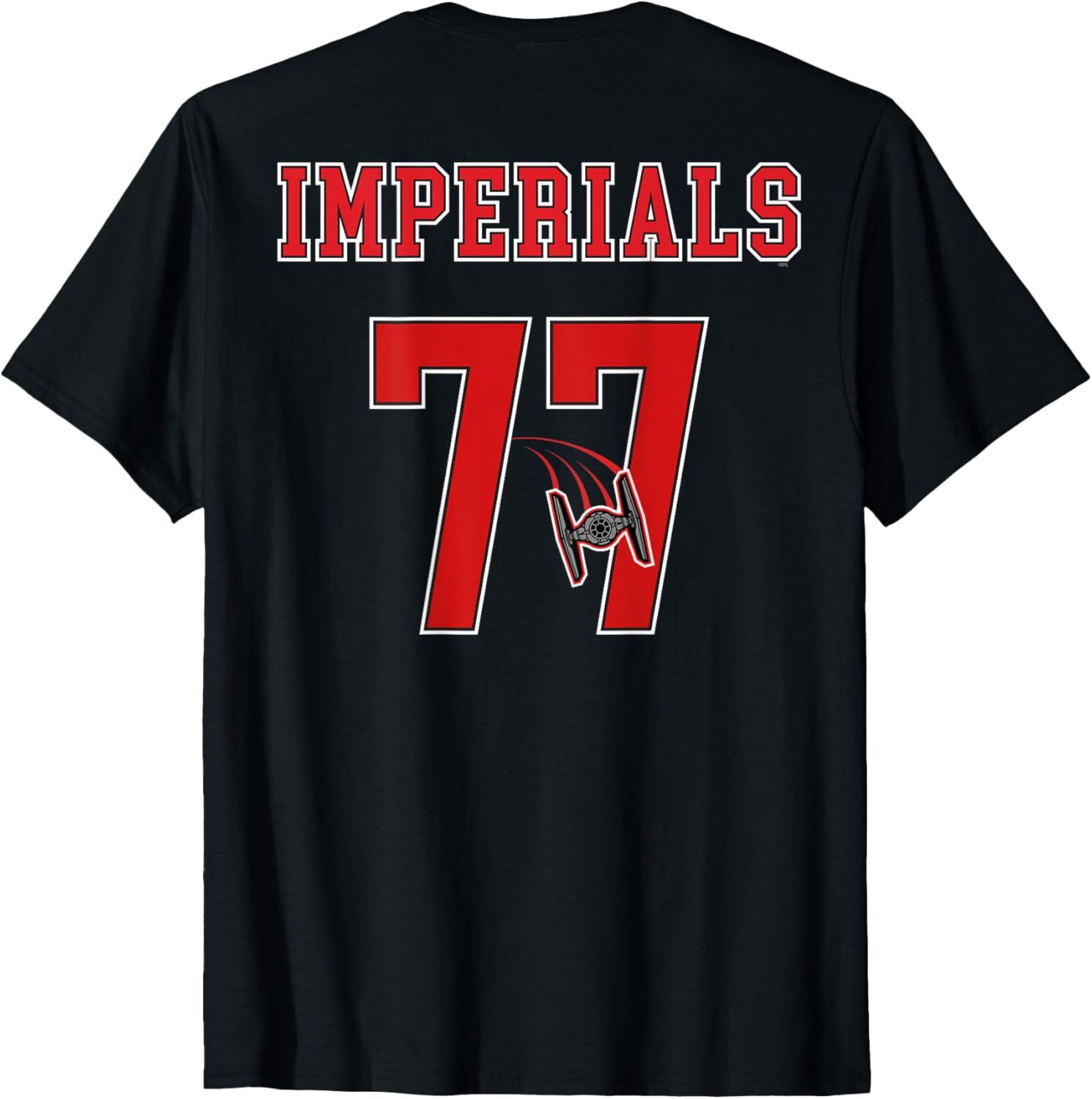 imageStar Wars Darth Vader Imperials 77 Collegiate Team 2Sided TShirtBlack