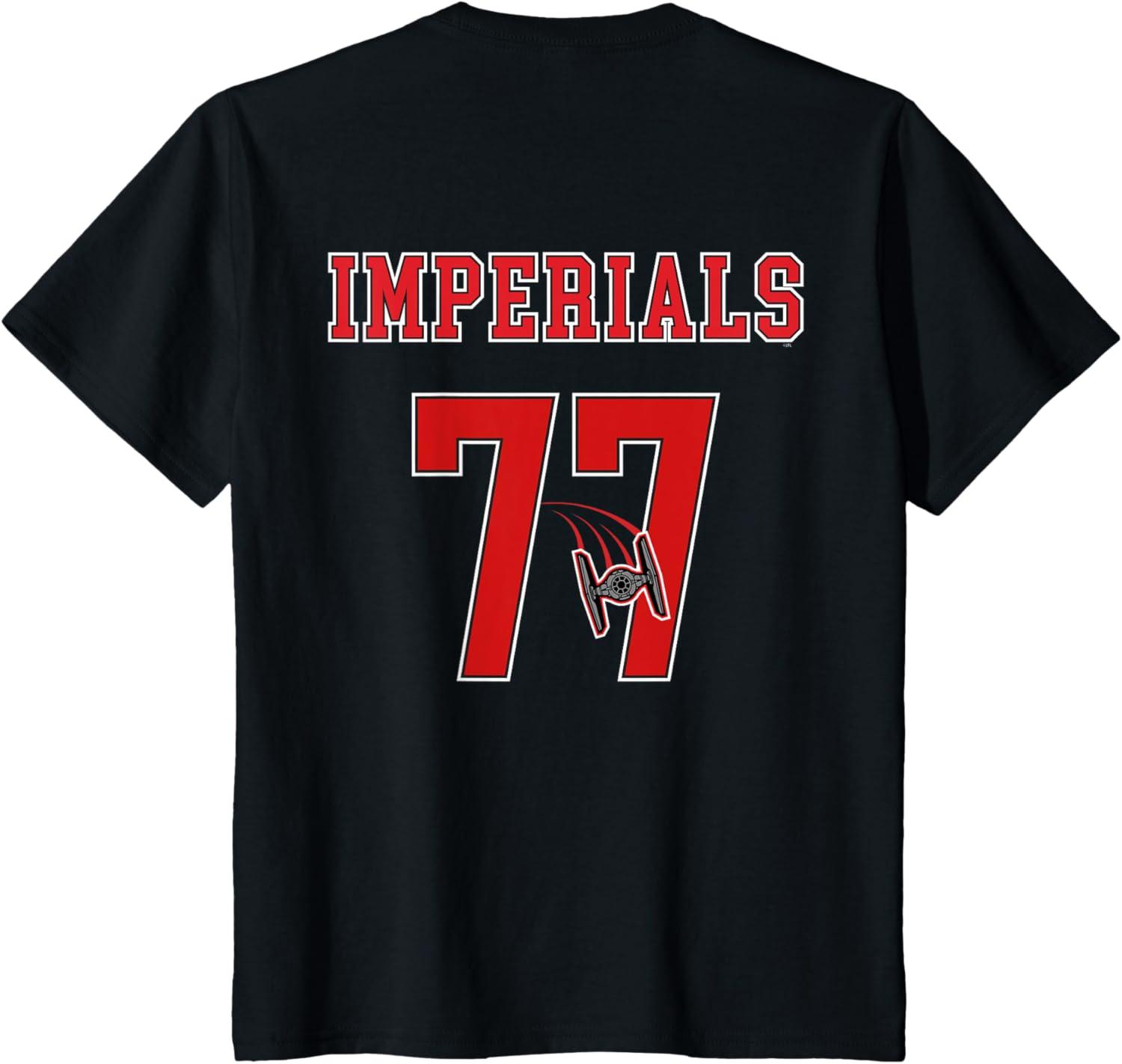 imageStar Wars Darth Vader Imperials 77 Collegiate Team 2Sided TShirtBlack