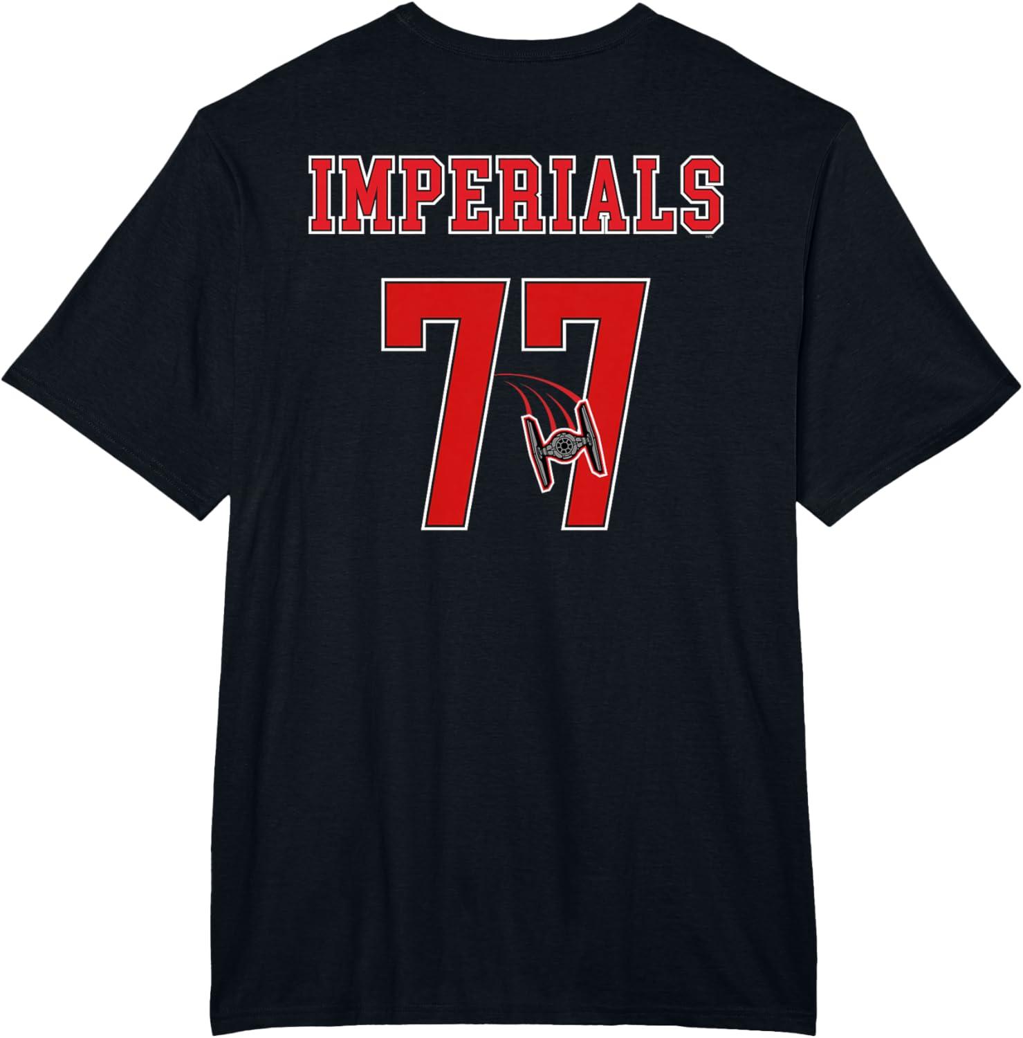 imageStar Wars Darth Vader Imperials 77 Collegiate Team 2Sided TShirtBlack