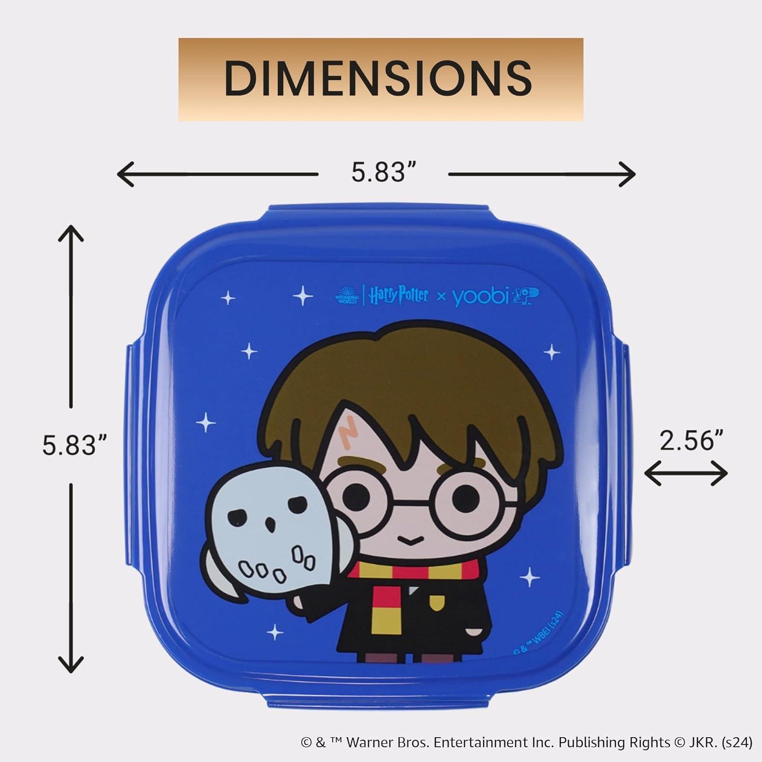 imageYoobi  Star Wars X Classic Black Bento Box and Ice Pack or Kids ampamp Tweens  3 Compartment Lunch Box Dishwasher ampamp Microwave Safe  BPA ampamp PVC Free LeakproofHedwig