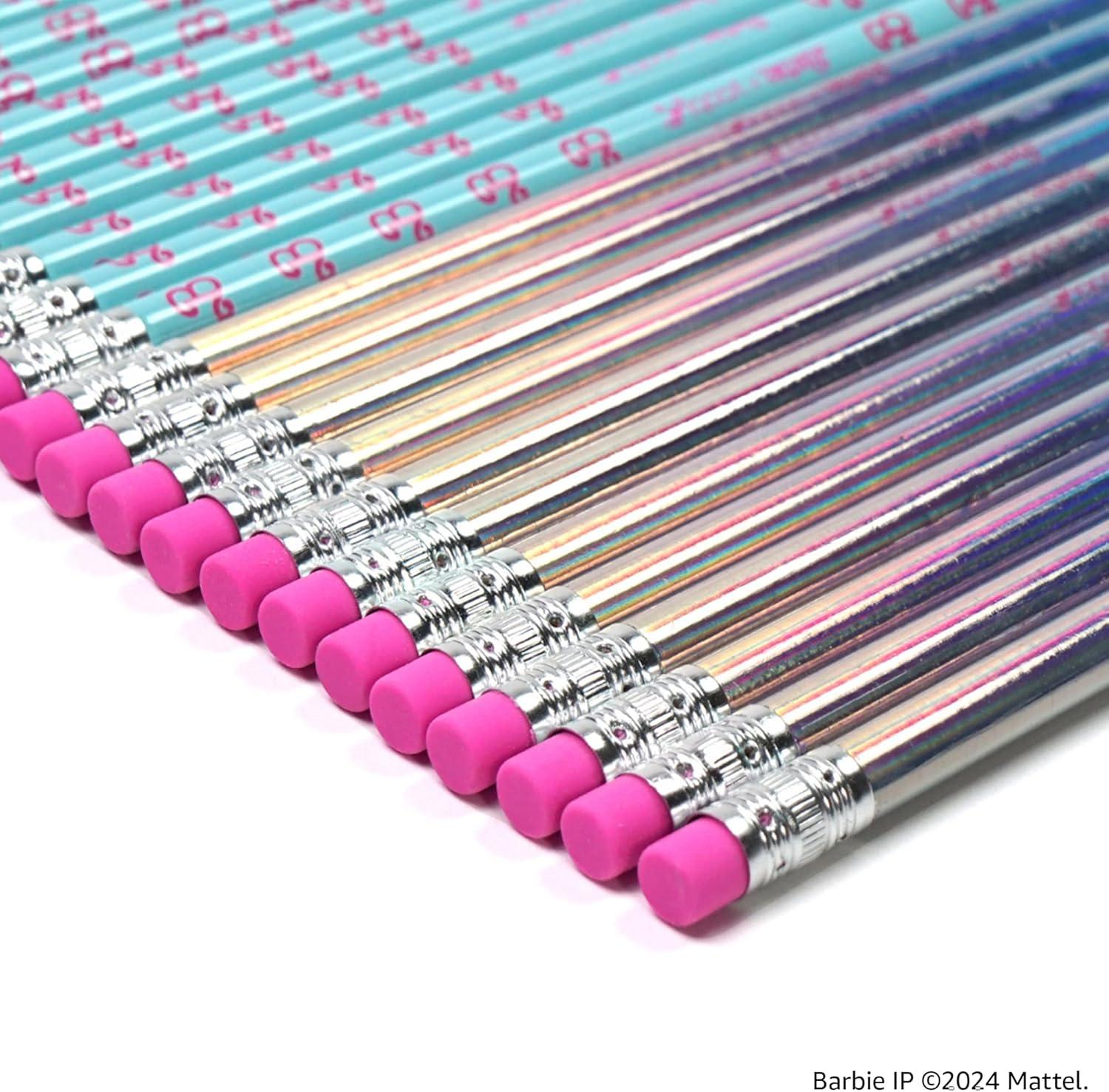 imageYoobi Star Wars X 2 Pencils  PreSharpened Green ampamp Teal Pencils with Erasers featuring Grogu  Fun Addition for Kids ampamp Adults  2 Packs of 24Barbie