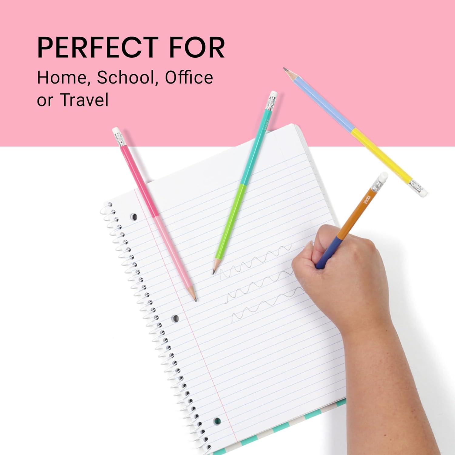 imageYoobi Star Wars X 2 Pencils  PreSharpened Green ampamp Teal Pencils with Erasers featuring Grogu  Fun Addition for Kids ampamp Adults  2 Packs of 24Color Block