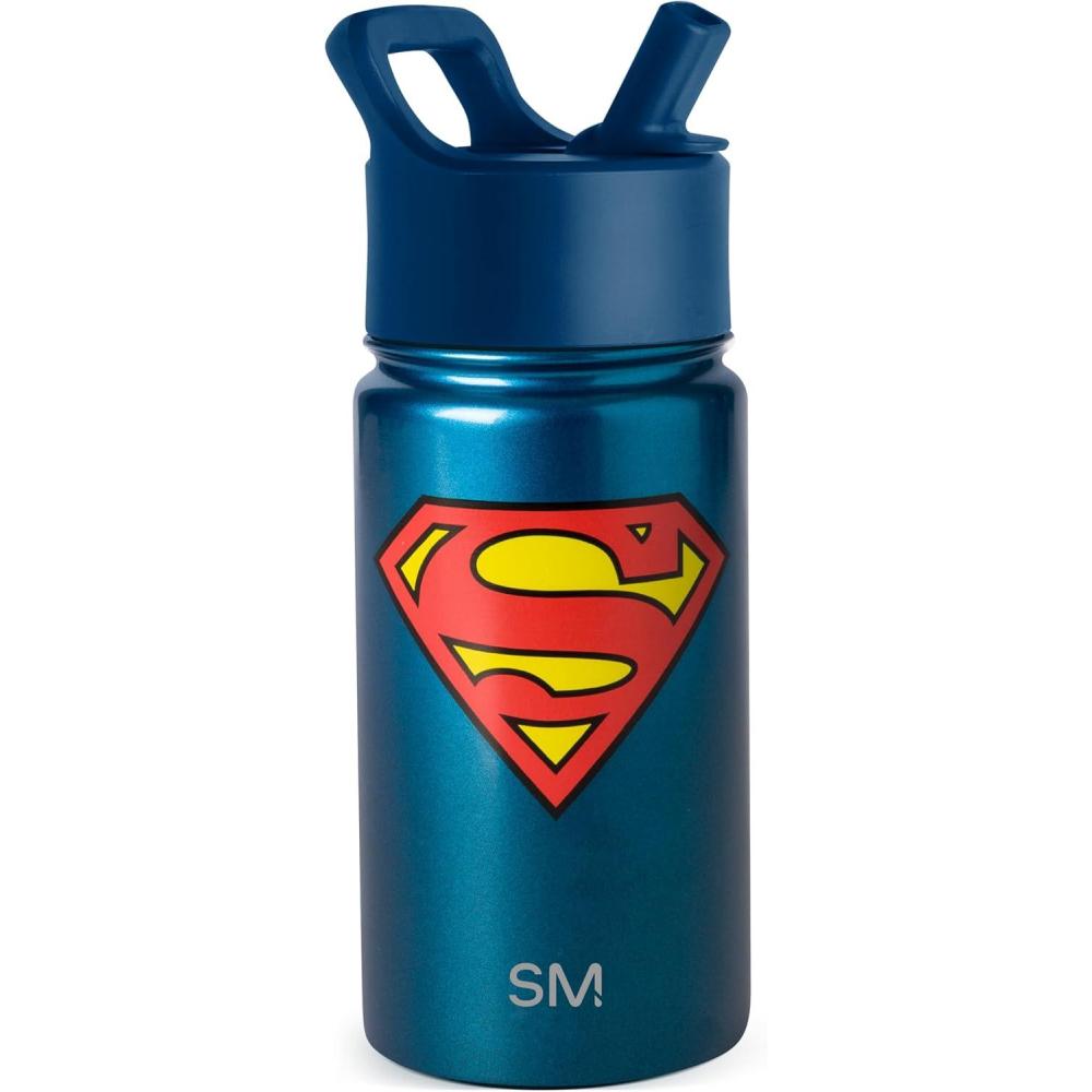 imageSimple Modern Kids Summit Water Bottle with Straw Lid  Star Wars R2D2 14oz Stainless Steel Cup Insulated Tumbler for Toddlers Boys School  R2D2DC Comics Superman