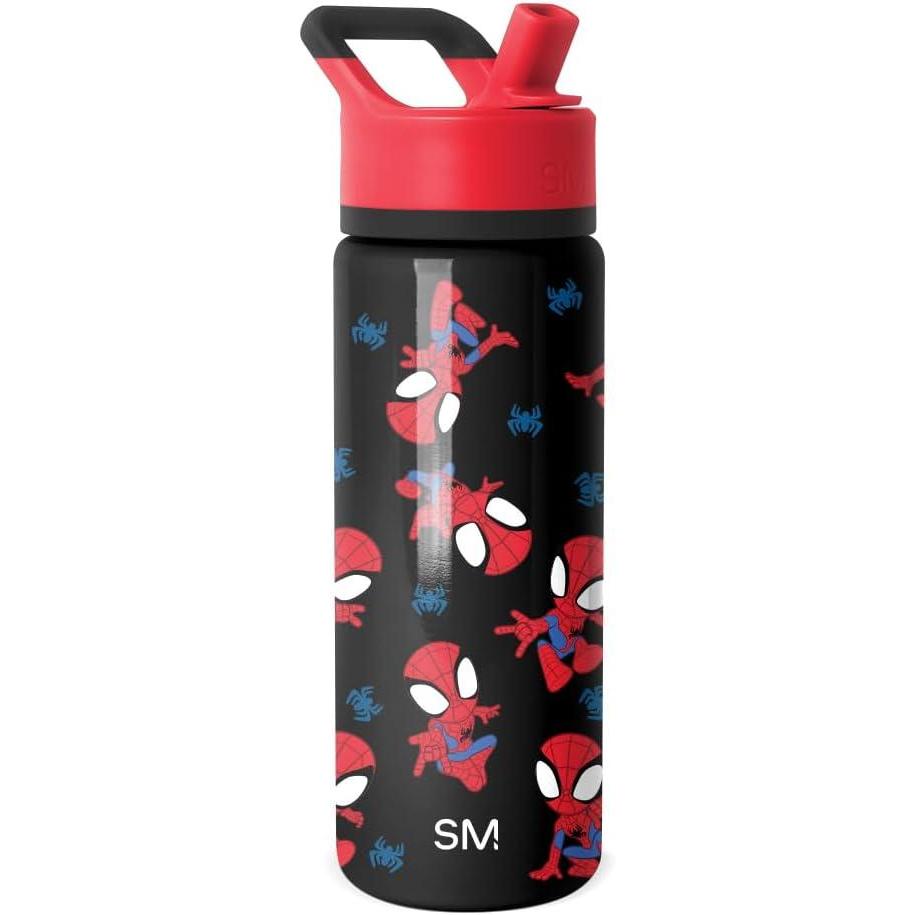 imageSimple Modern Kids Summit Water Bottle with Straw Lid  Star Wars R2D2 14oz Stainless Steel Cup Insulated Tumbler for Toddlers Boys School  R2D2Marvel Go Spidey Go