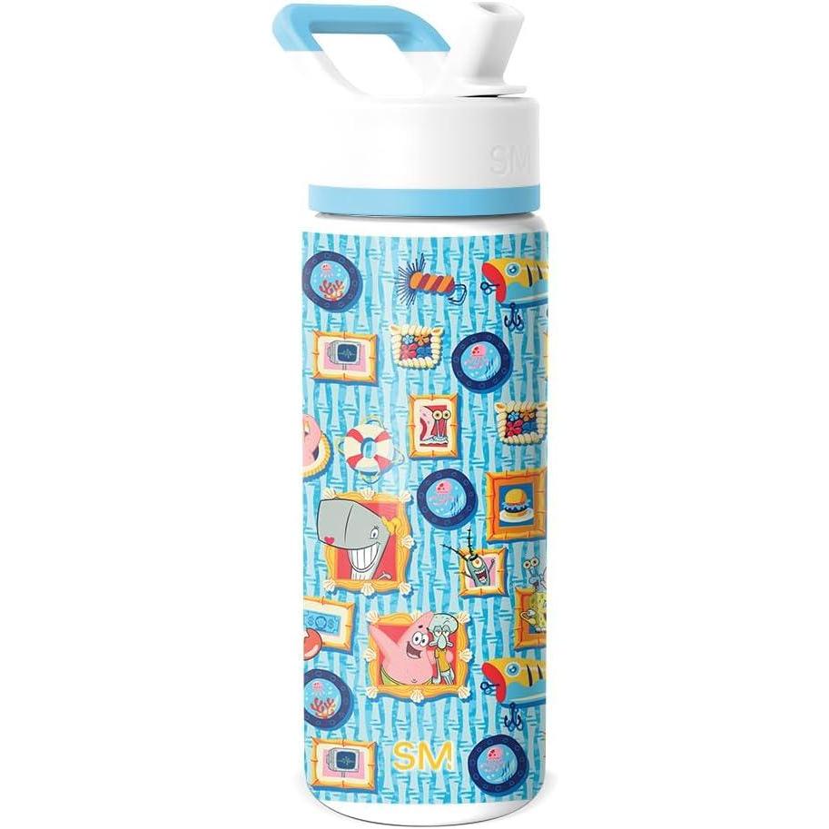 imageSimple Modern Kids Summit Water Bottle with Straw Lid  Star Wars R2D2 14oz Stainless Steel Cup Insulated Tumbler for Toddlers Boys School  R2D2SpongeBob Portrait