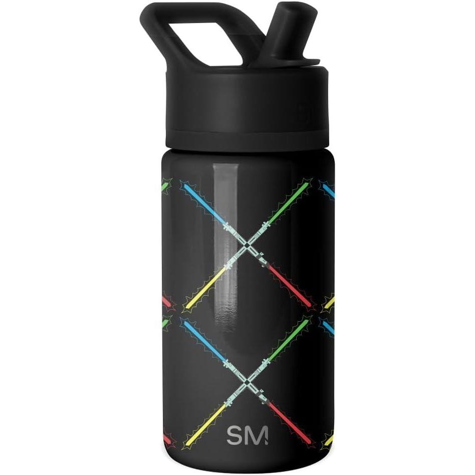imageSimple Modern Kids Summit Water Bottle with Straw Lid  Star Wars R2D2 14oz Stainless Steel Cup Insulated Tumbler for Toddlers Boys School  R2D2Star Wars Saber Argyle