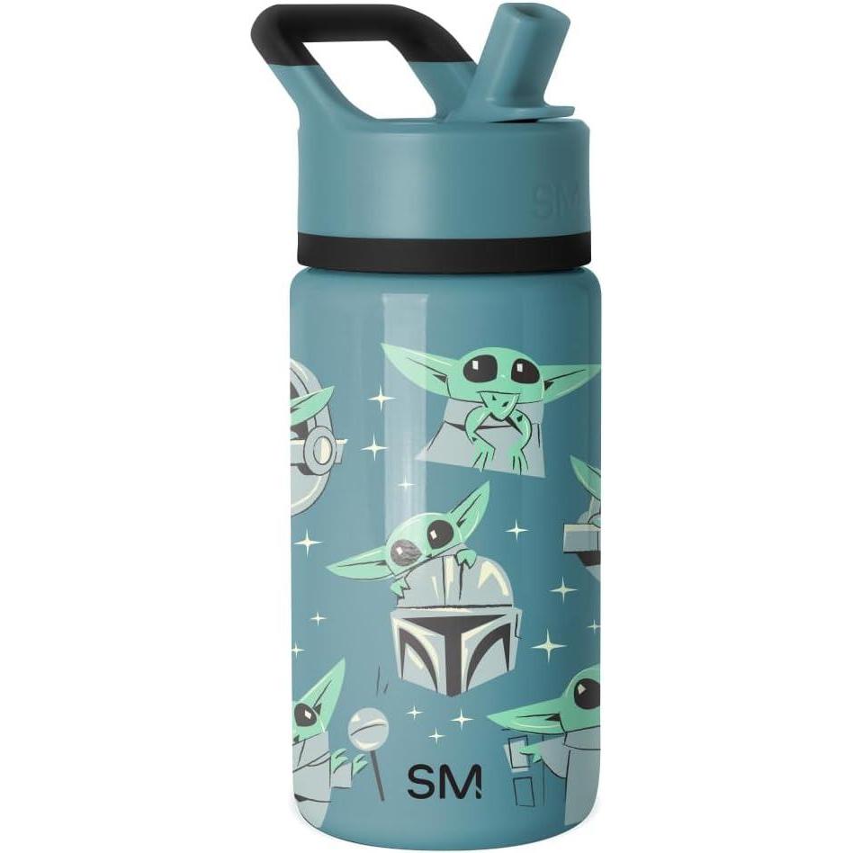 imageSimple Modern Kids Summit Water Bottle with Straw Lid  Star Wars R2D2 14oz Stainless Steel Cup Insulated Tumbler for Toddlers Boys School  R2D2Star Wars Grogu Doodle