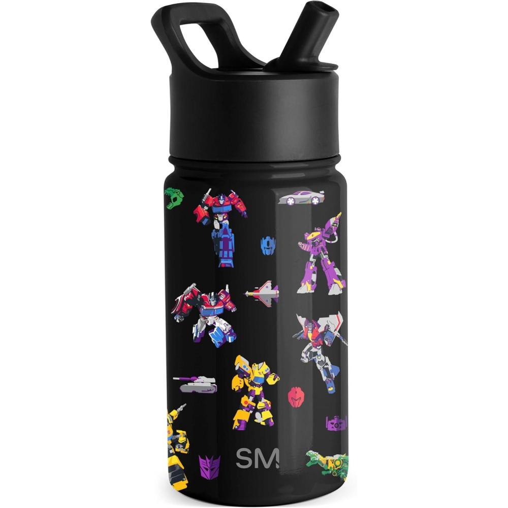 imageSimple Modern Kids Summit Water Bottle with Straw Lid  Star Wars R2D2 14oz Stainless Steel Cup Insulated Tumbler for Toddlers Boys School  R2D2Transformer Block Nation