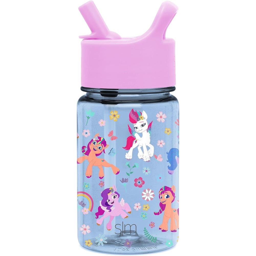 imageSimple Modern Star Wars The Mandalorian Baby Yoda Grogu Kids Water Bottle Plastic BPAFree Tritan Cup with Leak Proof Straw Lid  Durable for Toddlers Boys  Summit Collection  12ozMy Little Pony Garden of Rainbows