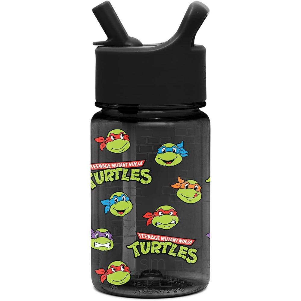 imageSimple Modern Star Wars The Mandalorian Baby Yoda Grogu Kids Water Bottle Plastic BPAFree Tritan Cup with Leak Proof Straw Lid  Durable for Toddlers Boys  Summit Collection  12ozViacomTMNT Turtles Unite