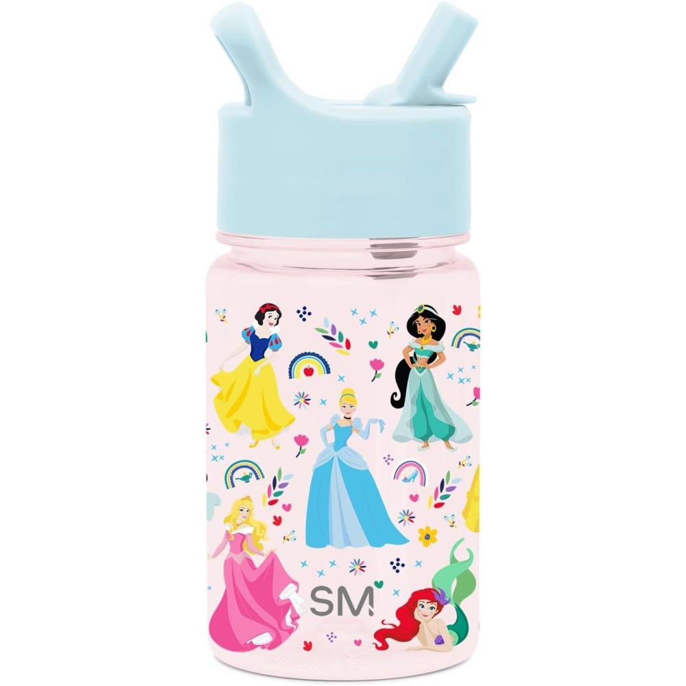 imageSimple Modern Star Wars The Mandalorian Baby Yoda Grogu Kids Water Bottle Plastic BPAFree Tritan Cup with Leak Proof Straw Lid  Durable for Toddlers Boys  Summit Collection  12ozDisneyPrincess Rainbows