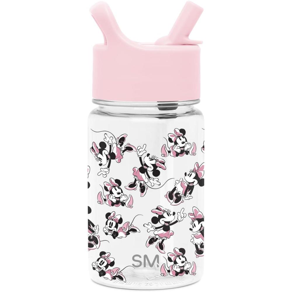 imageSimple Modern Star Wars The Mandalorian Baby Yoda Grogu Kids Water Bottle Plastic BPAFree Tritan Cup with Leak Proof Straw Lid  Durable for Toddlers Boys  Summit Collection  12ozDisneyMinnie Mouse Retro