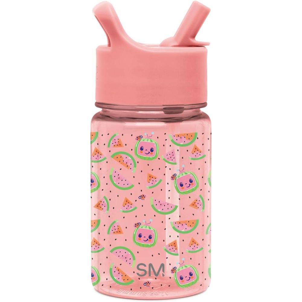 imageSimple Modern Star Wars The Mandalorian Baby Yoda Grogu Kids Water Bottle Plastic BPAFree Tritan Cup with Leak Proof Straw Lid  Durable for Toddlers Boys  Summit Collection  12ozCoComelon Pink Melon