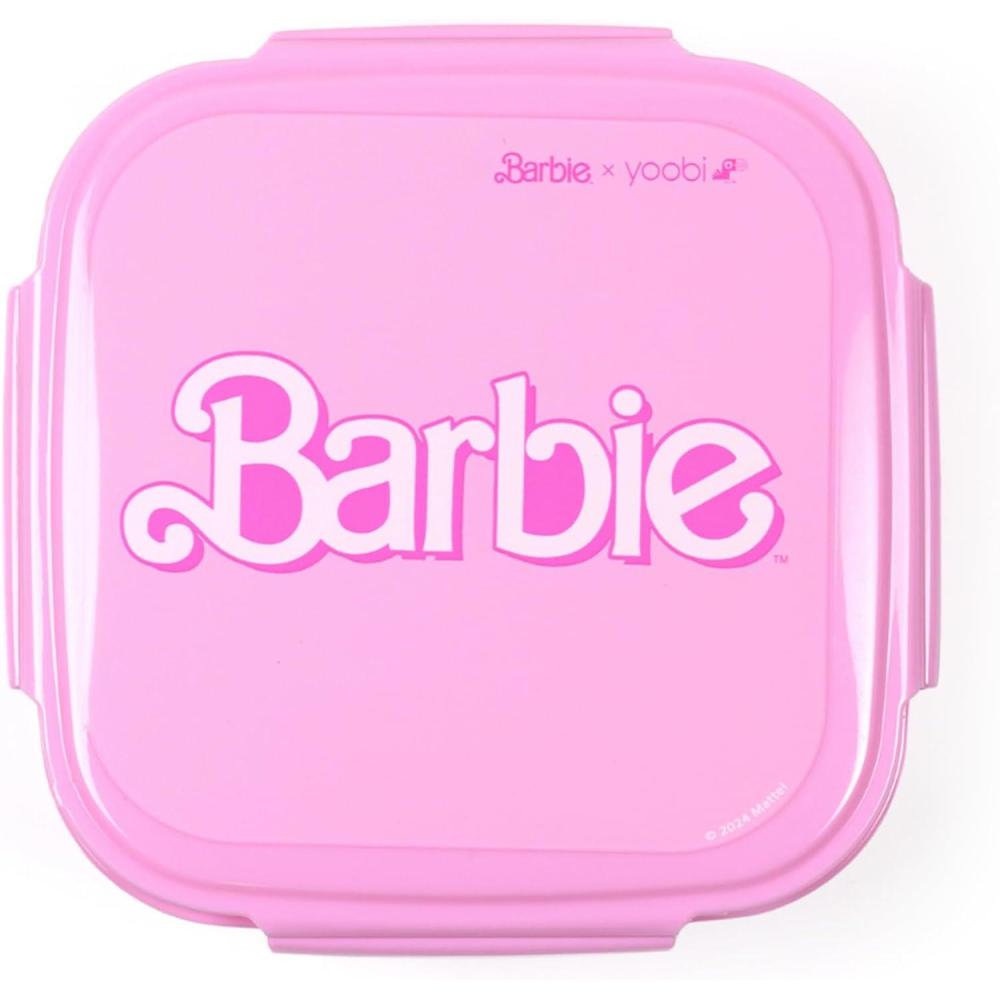 imageYoobi  Star Wars X Classic Black Bento Box and Ice Pack or Kids ampamp Tweens  3 Compartment Lunch Box Dishwasher ampamp Microwave Safe  BPA ampamp PVC Free LeakproofBarbie