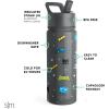 imageSimple Modern Kids Summit Water Bottle with Straw Lid  Star Wars R2D2 14oz Stainless Steel Cup Insulated Tumbler for Toddlers Boys School  R2D2DC Comics Batman POW