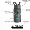 imageSimple Modern Kids Summit Water Bottle with Straw Lid  Star Wars R2D2 14oz Stainless Steel Cup Insulated Tumbler for Toddlers Boys School  R2D2DC Comics Batman POW