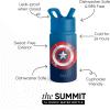 imageSimple Modern Kids Summit Water Bottle with Straw Lid  Star Wars R2D2 14oz Stainless Steel Cup Insulated Tumbler for Toddlers Boys School  R2D2MarvelCaptain America Shield