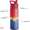 imageSimple Modern Kids Summit Water Bottle with Straw Lid  Star Wars R2D2 14oz Stainless Steel Cup Insulated Tumbler for Toddlers Boys School  R2D2MarvelCaptain Marvel