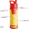 imageSimple Modern Kids Summit Water Bottle with Straw Lid  Star Wars R2D2 14oz Stainless Steel Cup Insulated Tumbler for Toddlers Boys School  R2D2MarvelIron Man Red Snapper
