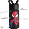 imageSimple Modern Kids Summit Water Bottle with Straw Lid  Star Wars R2D2 14oz Stainless Steel Cup Insulated Tumbler for Toddlers Boys School  R2D2MarvelSpidey Kid