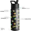 imageSimple Modern Kids Summit Water Bottle with Straw Lid  Star Wars R2D2 14oz Stainless Steel Cup Insulated Tumbler for Toddlers Boys School  R2D2TMNT Turtles Unite
