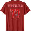 imageStar Wars Darth Vader Imperials 77 Collegiate Team 2Sided TShirtCranberry Red