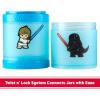 imageWhiskware Star Wars Stackable Snack Containers for Kids and Toddlers 3 Stackable Snack Cups for School or Travel Mando Grogu and ShipLuke Skywalker and Darth Vader