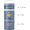 imageWhiskware Star Wars Stackable Snack Containers for Kids and Toddlers 3 Stackable Snack Cups for School or Travel Mando Grogu and ShipMando and Grogu Ship