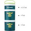 imageWhiskware Star Wars Stackable Snack Containers for Kids and Toddlers 3 Stackable Snack Cups for School or Travel Mando Grogu and ShipThe Child Little Bounty