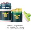 imageWhiskware Star Wars Stackable Snack Containers for Kids and Toddlers 3 Stackable Snack Cups for School or Travel Mando Grogu and ShipThe Child Little Bounty