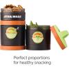imageWhiskware Star Wars Stackable Snack Containers for Kids and Toddlers 3 Stackable Snack Cups for School or Travel Mando Grogu and ShipThe Child Naps and Snacks