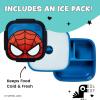 imageYoobi  Star Wars X Classic Black Bento Box and Ice Pack or Kids ampamp Tweens  3 Compartment Lunch Box Dishwasher ampamp Microwave Safe  BPA ampamp PVC Free LeakproofSpider Man