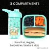 imageYoobi  Star Wars X Classic Black Bento Box and Ice Pack or Kids ampamp Tweens  3 Compartment Lunch Box Dishwasher ampamp Microwave Safe  BPA ampamp PVC Free LeakproofStar Wars Grogu Set